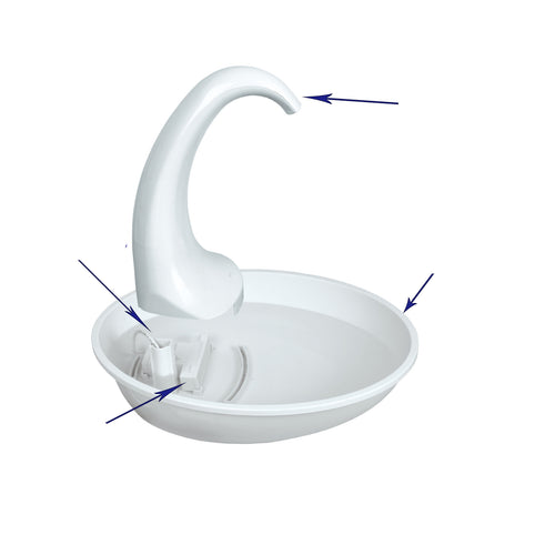 PawQuiet Pet Drinking Fountain side view